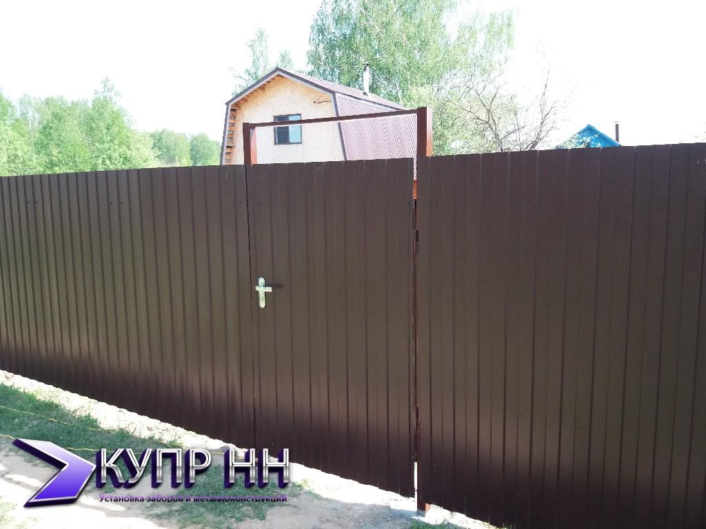 Забор из профнастила в Кантаурово