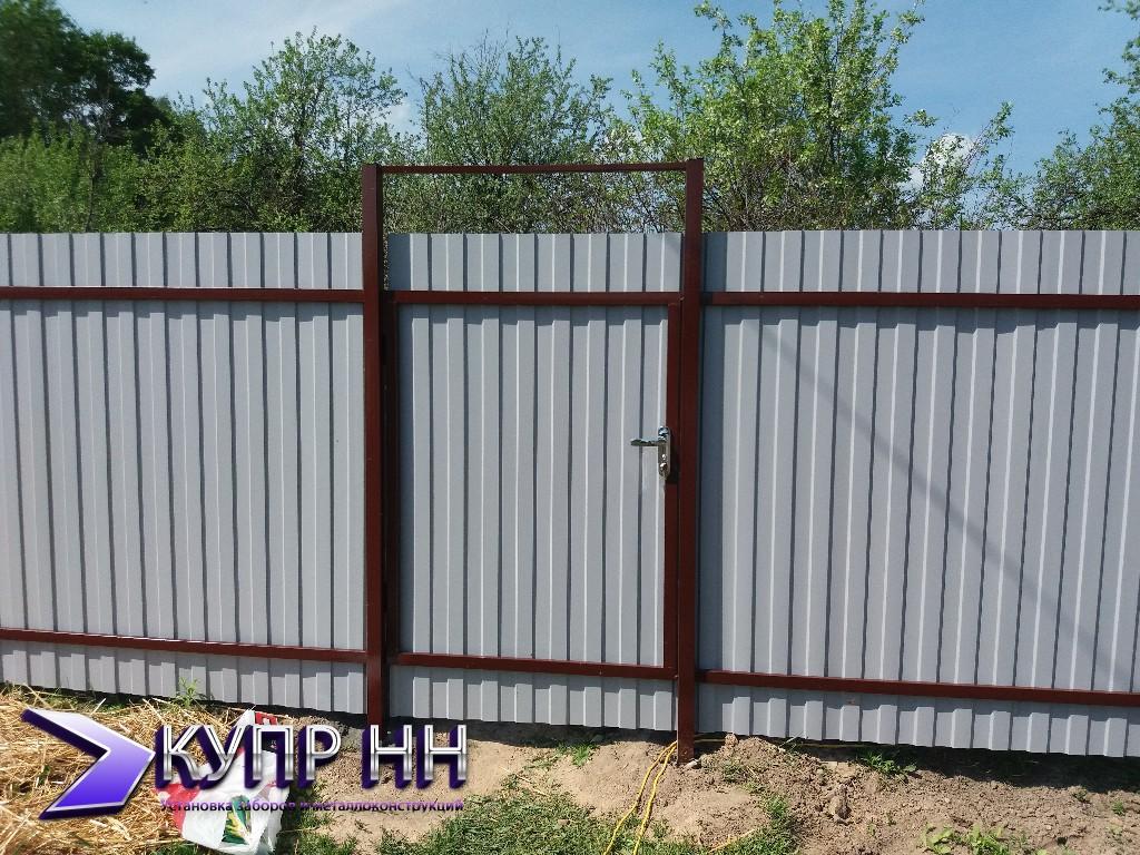 Забор из профнастила в Кантаурово