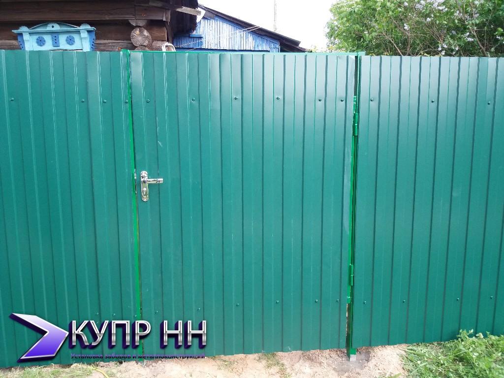 Забор из профнастила Комарово Борский район