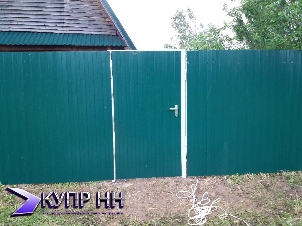 Забор из профнастила в Кантаурово июнь 2018