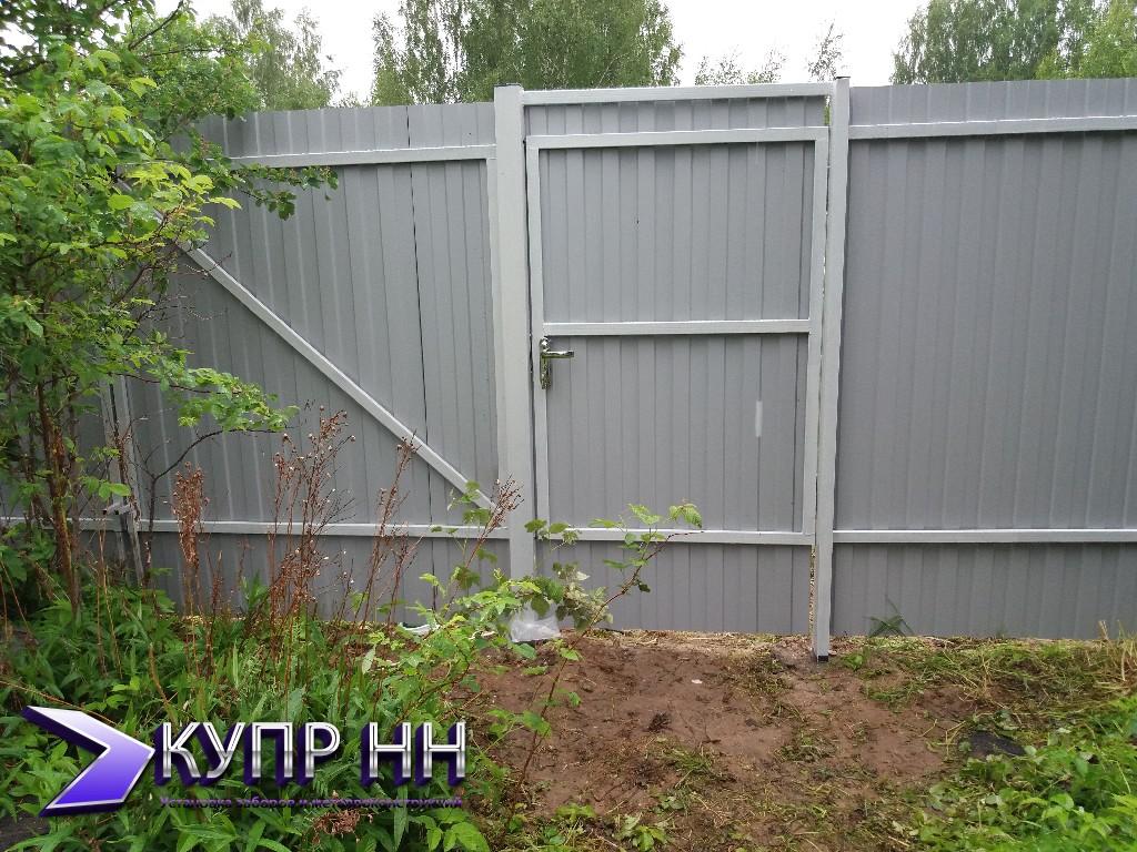 Забор из профнастила в Кантаурово июнь 2018