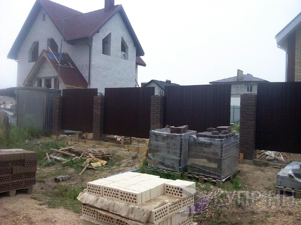 Забор из профнастила в  Щербинках Н. Новгород